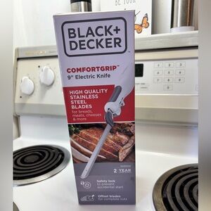 Black & Decker ComfortGrip 9-Inch Stainless Steel Electric Knife New In Box